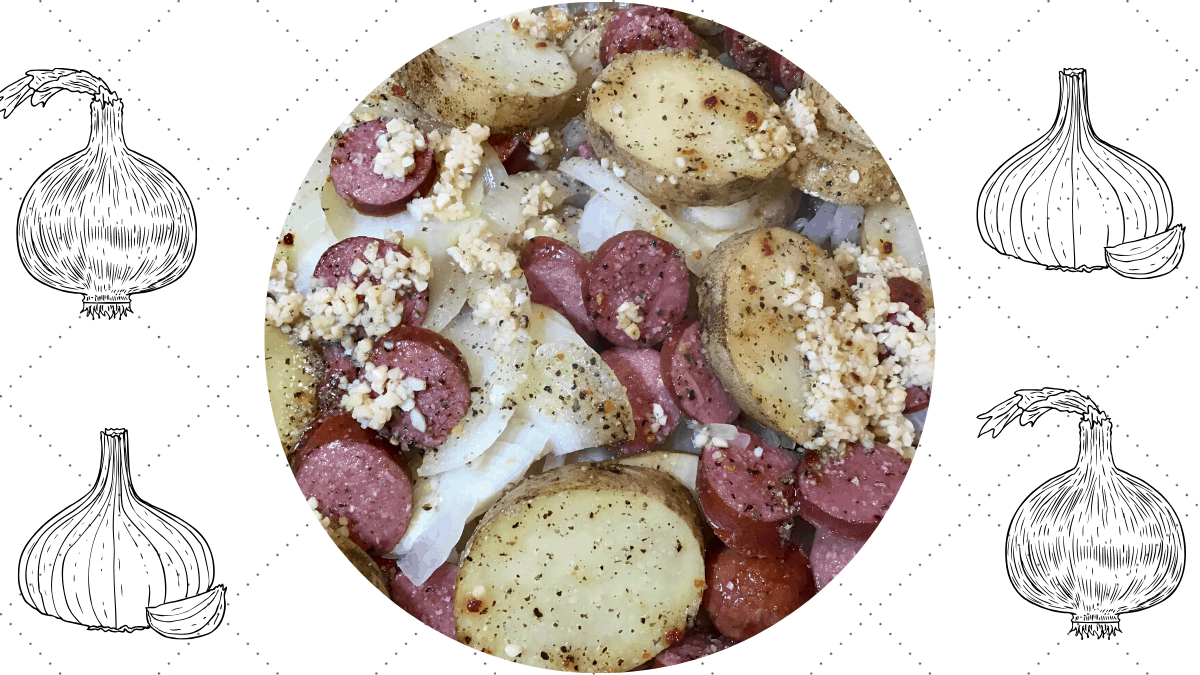 Easy Kielbasa Potato and Onion Bake Real Life Real Issues & The