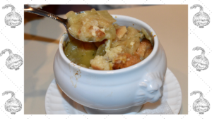 French Onion Soup with chicken stock