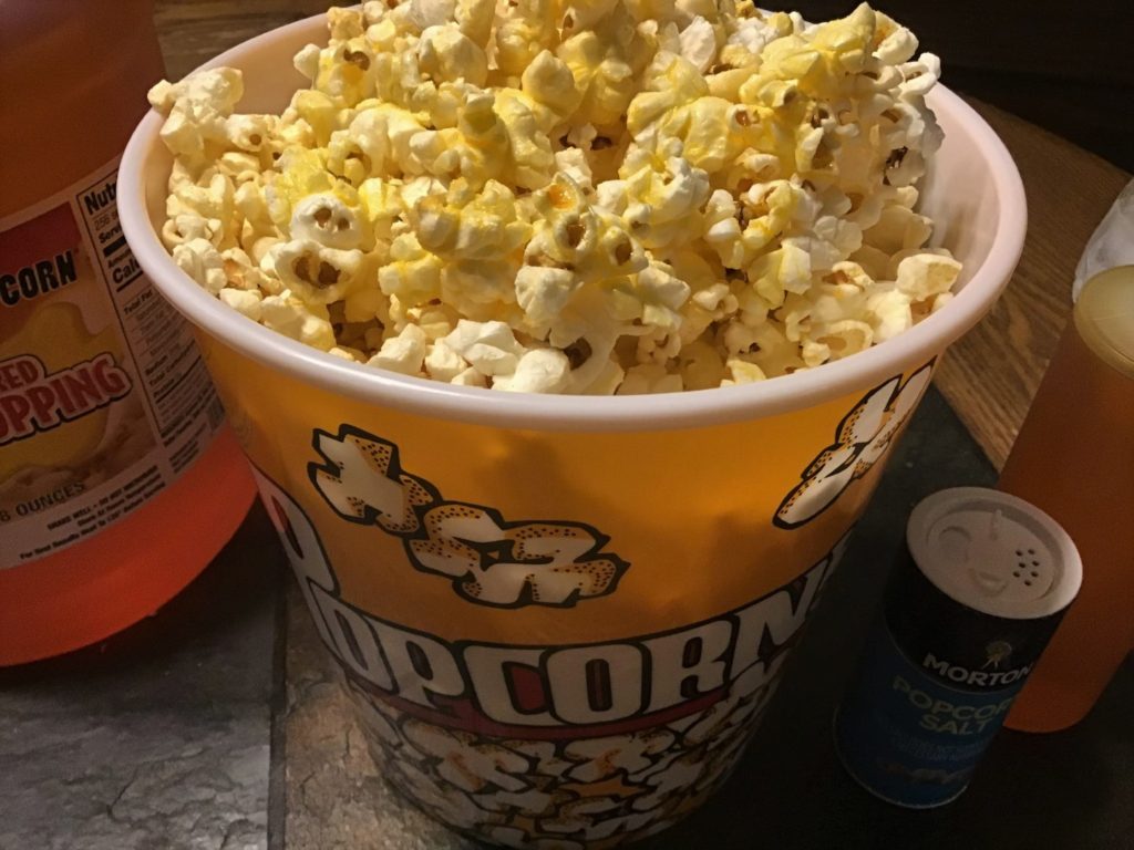 movie theater and popcorn